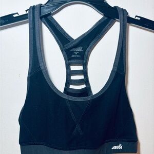 Avia Charcoal Ladder-Back Sports Bra Medium